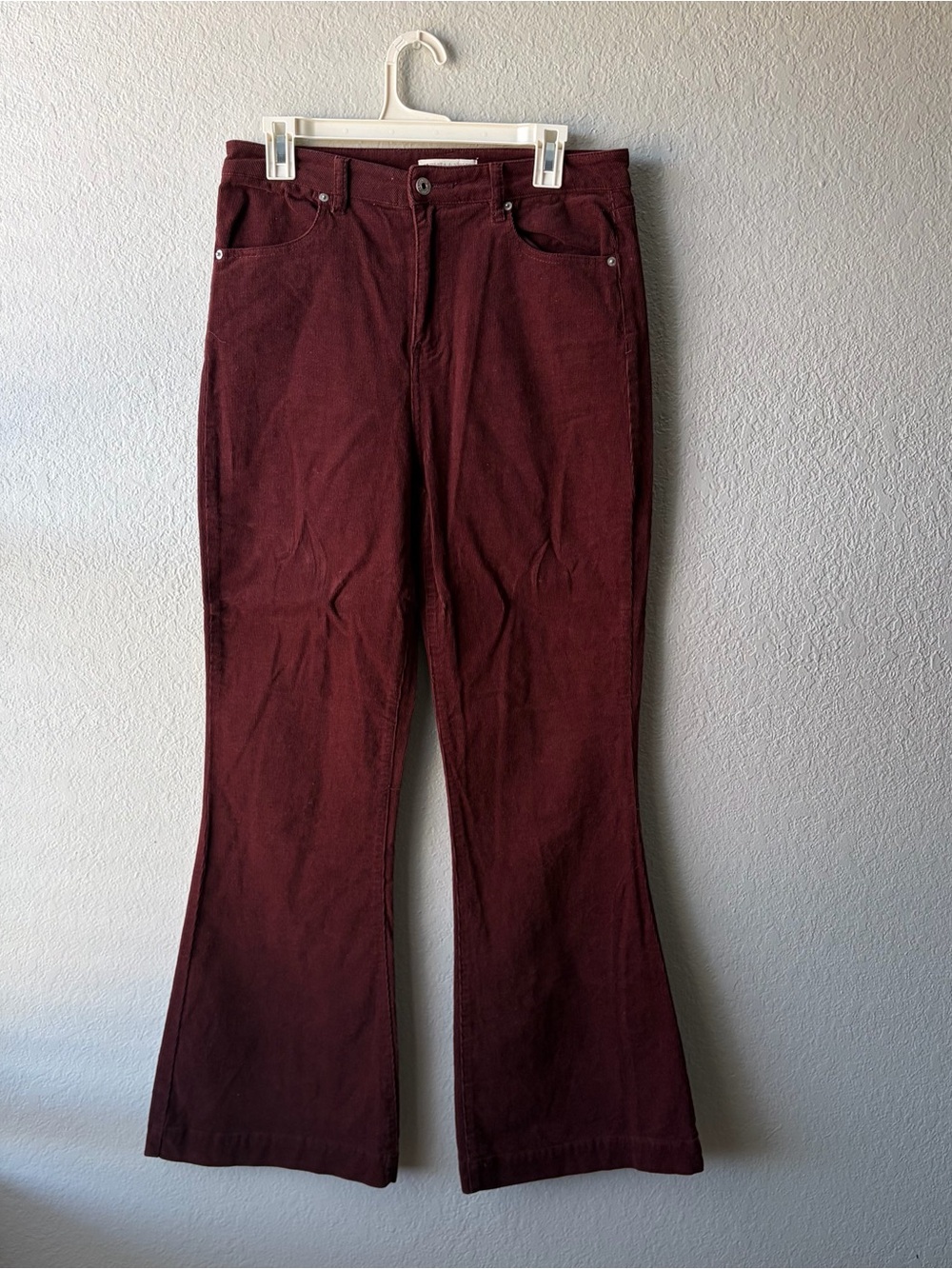 Chelsea & Violet woman’s corduroy flared pant size 30 brown casual Western chic